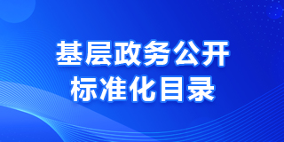 基層政務(wù)公開(kāi)標準化目錄